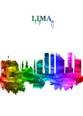 Peru 'nun başkenti Lima' nın ufuk çizgisi ülkenin çorak Pasifik kıyısında yer alıyor.