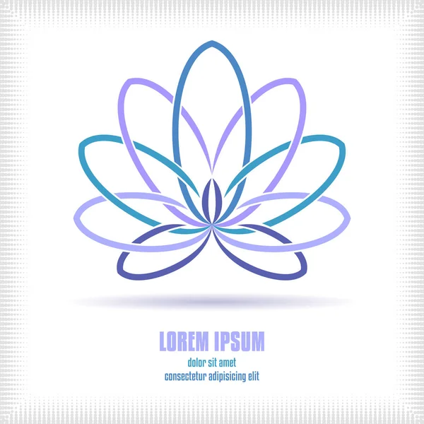 Lotus Символ Унікальна Форма Lotus Значок Абстрактний Дизайн Елемент Векторні — стоковий вектор