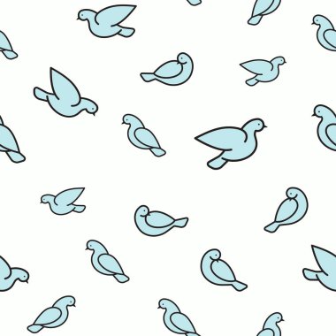 Güvercinler seamless modeli.