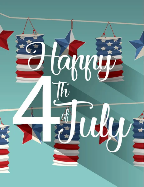 Självständighetsdagen 4 juli — Stock vektor