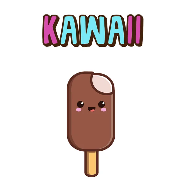 Paleta de chocolate kawaii — Archivo Imágenes Vectoriales