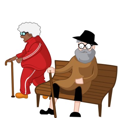 bir bankta oturan yaşlı yetişkin