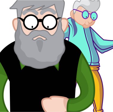 Yaşlılar yetişkin sweatshirt yürüyüş