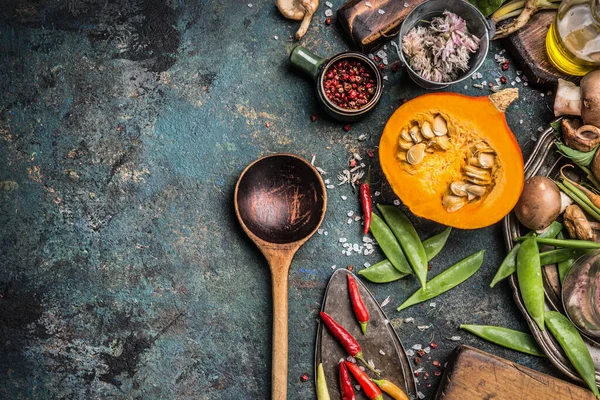 Thanksgiving Cuisine Saison Avec Des Légumes Récolte Sains Biologiques Ingrédients — Photo