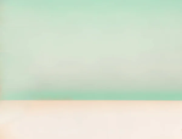 Turquoise Beige Desk Blurred Background — Stock Photo, Image