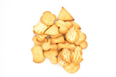 Kraker beyaz arkaplanda izole edildi