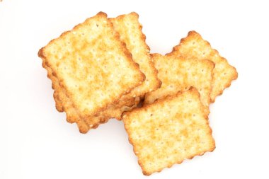 Kraker beyaz arkaplanda izole edildi