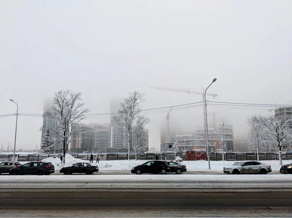 Brouillard Saint Pétersbourg — Photo
