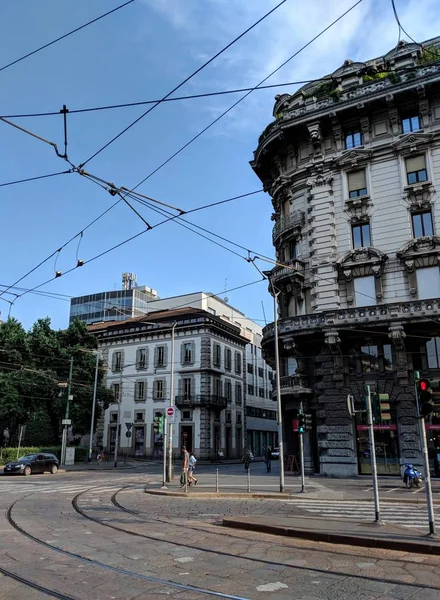 Edifício Velho Cidade Milão — Fotografia de Stock