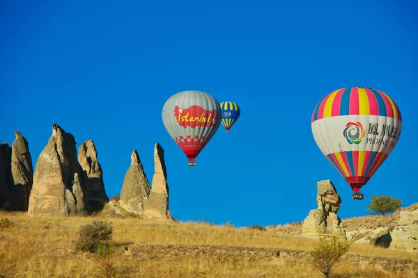 Léggömb Járatok Cappadociában — Stock Fotó