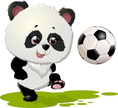 Sevimli Panda ayısı çizimler