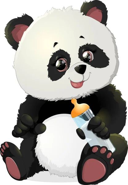 Χαριτωμένο Panda bear εικονογραφήσεις — Διανυσματικό Αρχείο