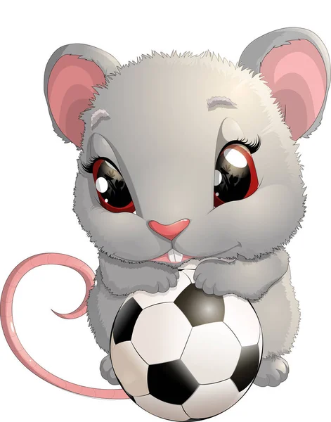 Hermoso lindo ratón — Vector de stock