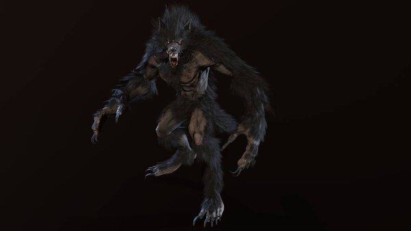 werewolf 3d render