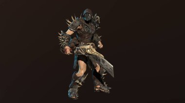 şiddetli orc fighter 3d render