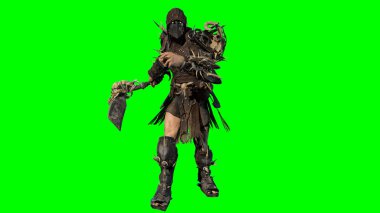 şiddetli orc fighter 3d render