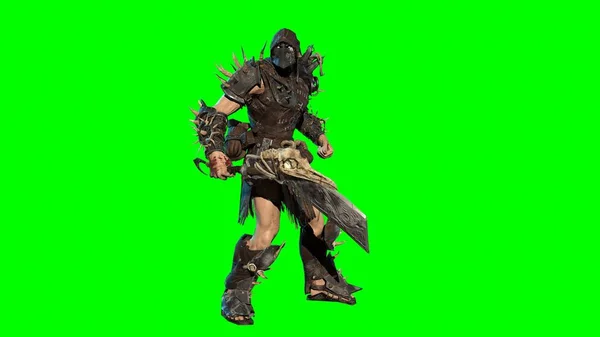 Hård orc fighter 3d render — Stockfoto