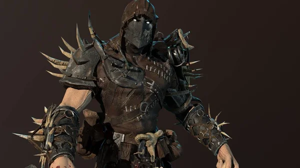 Hård orc fighter 3d render — Stockfoto