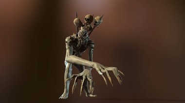 Nükleer Post-Apocalypse mutant 3D render