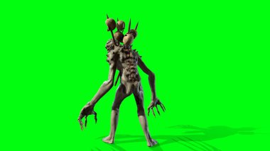 Nükleer Post-Apocalypse mutant 3D render