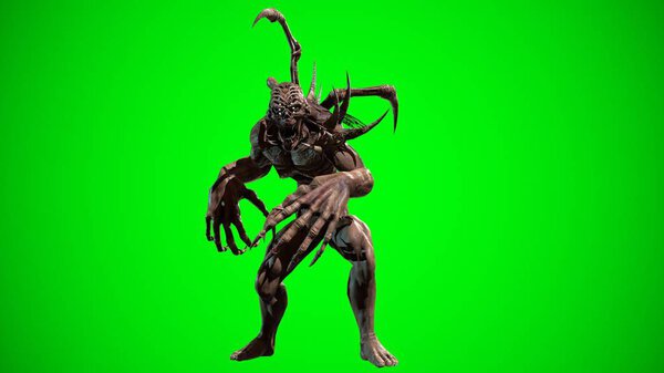 Nuclear post-apocalypse mutant 3d render