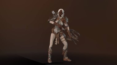 Elf Güzel Kadın 3d render
