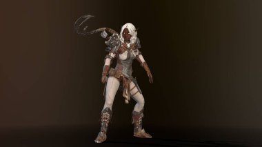 Elf Güzel Kadın 3d render