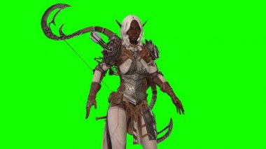 Elf Güzel Kadın 3d render