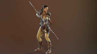 Elf Güzel Kadın 3d render