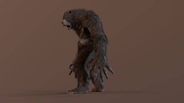 ayı 3d render görüntü vardı
