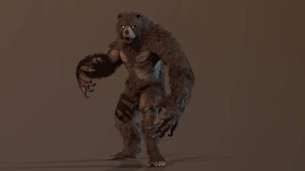 クマの3Dレンダリングイメージでした — ストック写真