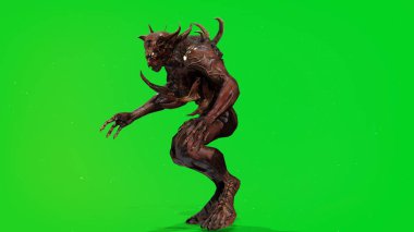 Predator mutant 3d render clipart