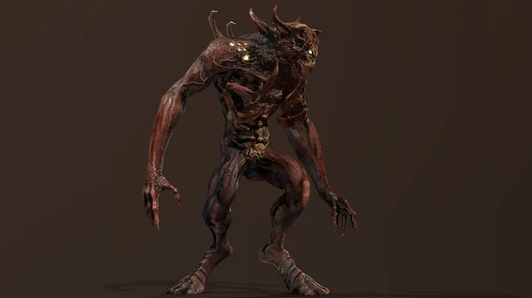 Predator mutant 3D renderowania — Zdjęcie stockowe