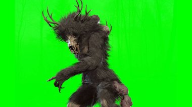 Wendigo mitolojik canavar 3D görüntüleme