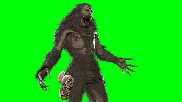 Wendigo mítico monstruo 3d render — Foto de Stock