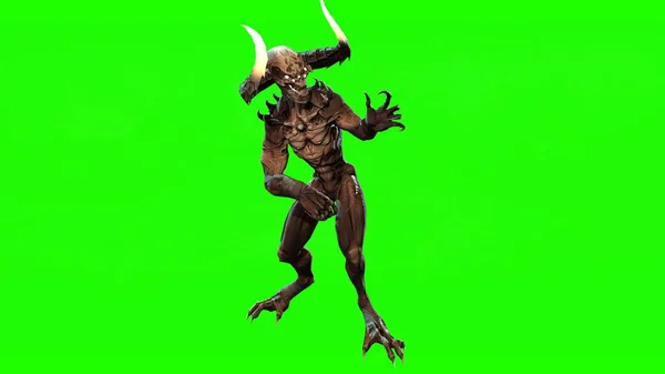 Demon mythic monster 3D render — стоковое фото
