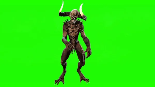 Şeytani mitolojik canavar 3D görüntüleme — Stok fotoğraf