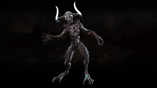 Demonio monstruo mítico 3d render — Foto de Stock