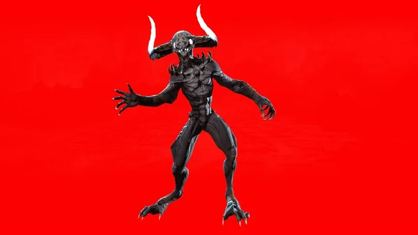 Demon mythic monster 3D render — стоковое фото