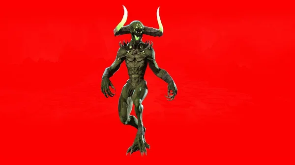 Demônio mítico monstro 3d render — Fotografia de Stock