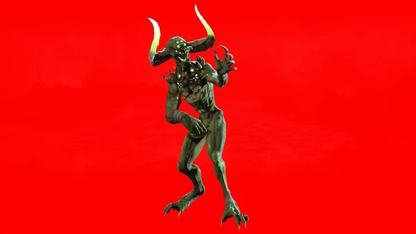 Demon mythisch monster 3d renderen — Stockfoto