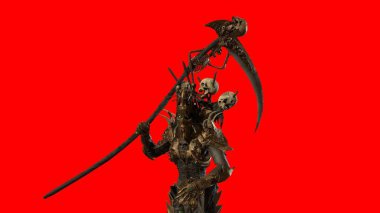 Necromancer, arka planda 3B modeli oluştur