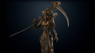 Necromancer, arka planda 3B modeli oluştur
