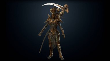 Necromancer, arka planda 3B modeli oluştur