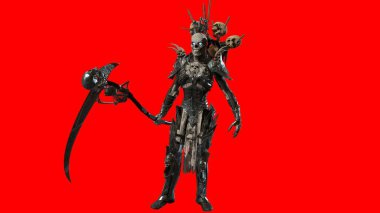 Necromancer, arka planda 3B modeli oluştur