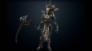 Necromancer, arka planda 3B modeli oluştur