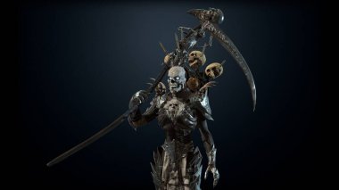 Necromancer, arka planda 3B modeli oluştur