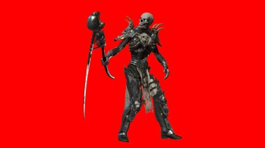 Necromancer, arka planda 3B modeli oluştur