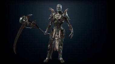Necromancer, arka planda 3B modeli oluştur