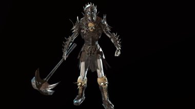 Necromancer, arka planda 3B modeli oluştur